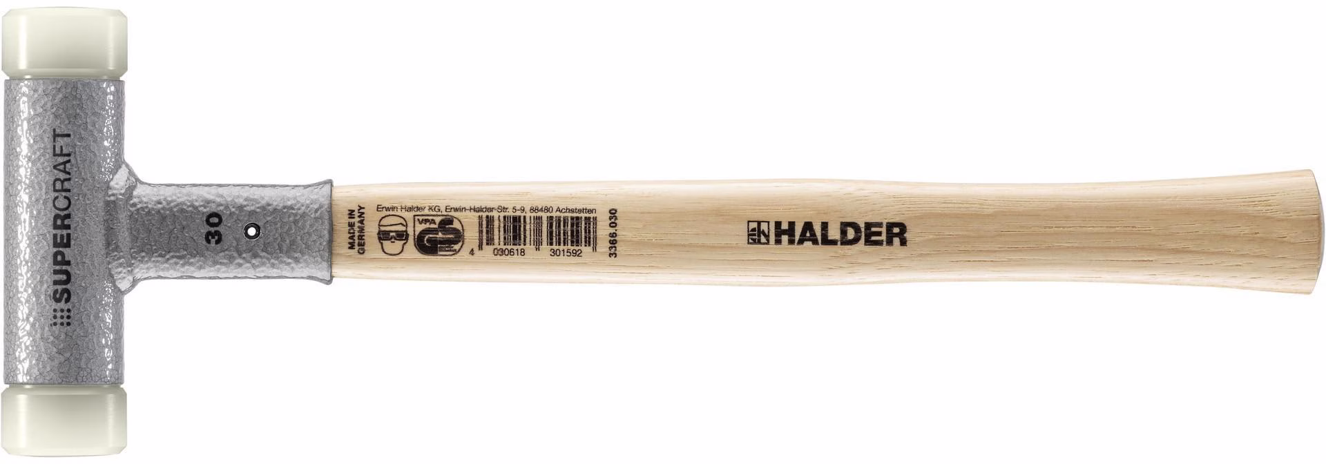 Schonhammer SUPERCRAFT L.330mm Kopf-D.30mm Hickory rückschlagfrei