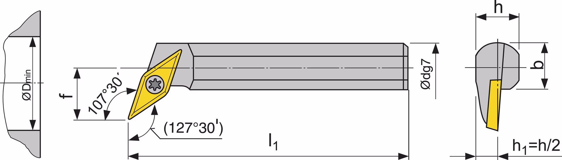 Bohrstange S25T-SVQCL 16 li.brün