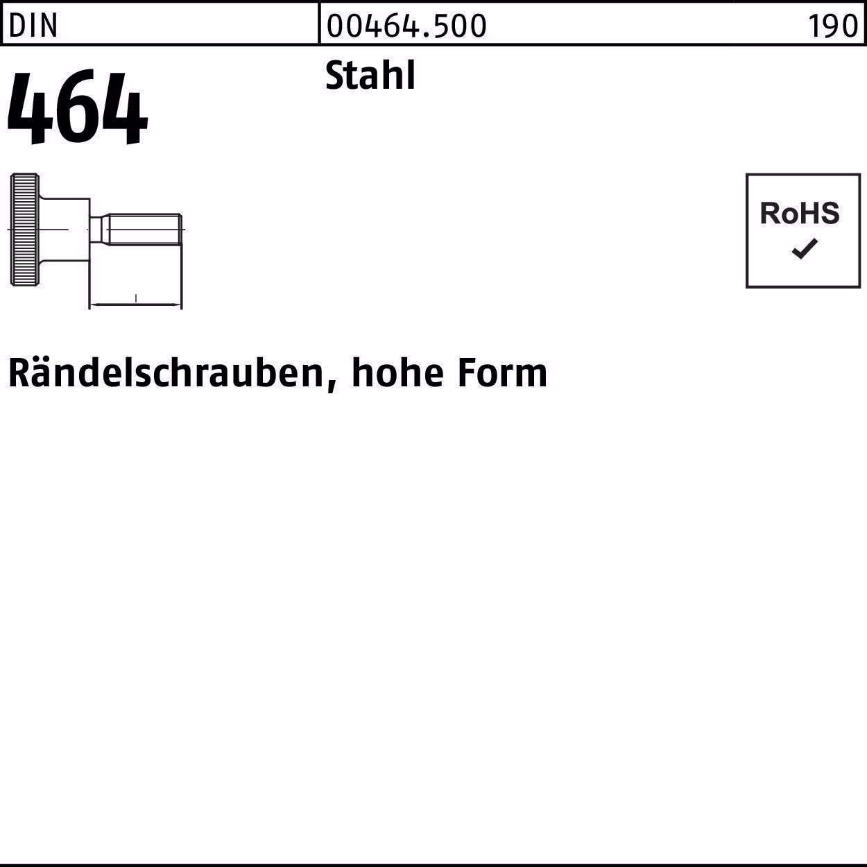 Rändelschraube DIN 464 hohe