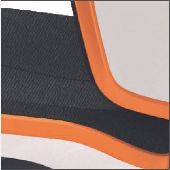 Arbeitsdrehstuhl Neon Rl.Permanentkontakt orange