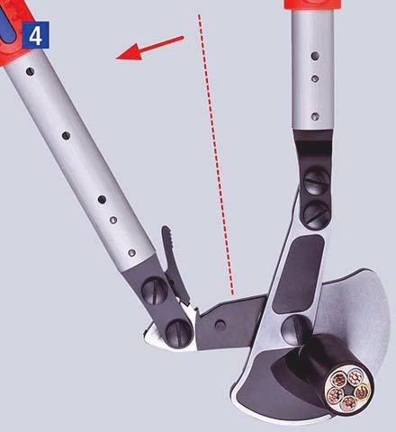 Kabelschere Werkzeuglänge 570-770mm Kopf brün.2K-Hülle