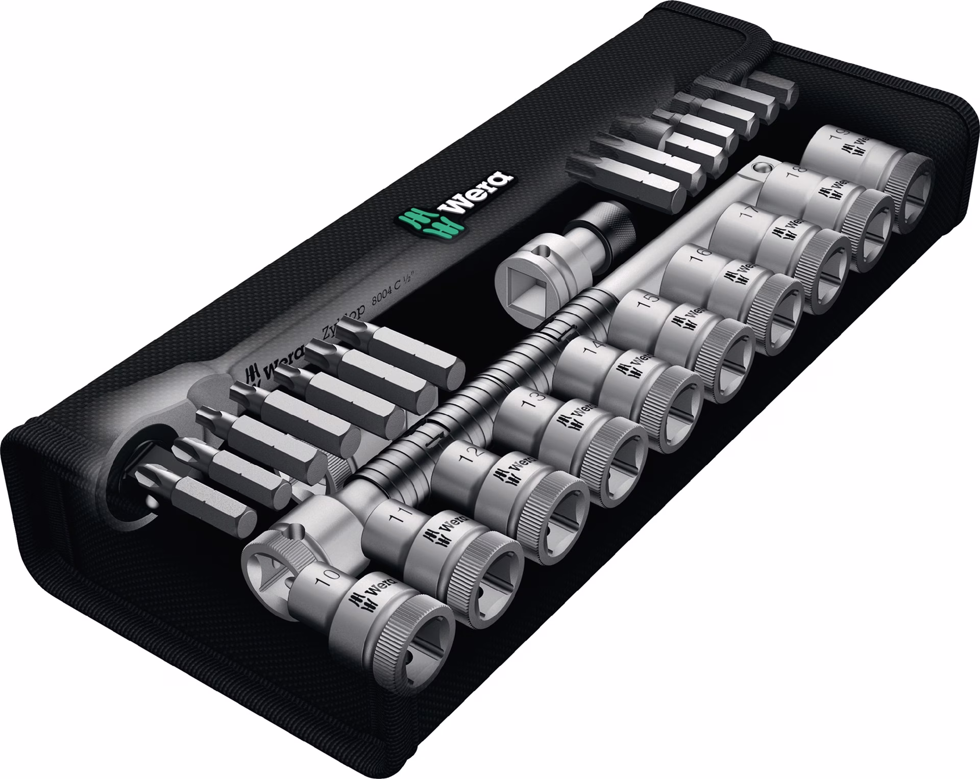 Steckschlüsselsatz Zyklop Metal 28-tlg.1/2 Zoll SW 10-19mm Z.72 6KT