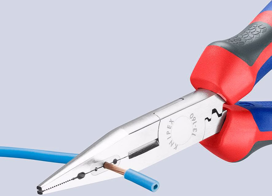 Verdrahtungszange L.160mm 0,5-0,75/1,5/2,5mm² verchr.Comfort-Griff