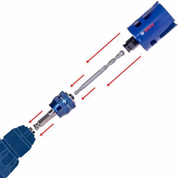 Adapter EXPERT Power-Change Plus Hex 8,7mm (3/8) o.Bohrer
