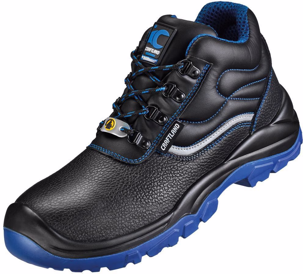 Sicherheitsstiefel ANKLAM Gr.42 W.10,5 schwarz/blau S3 FO SR ESD