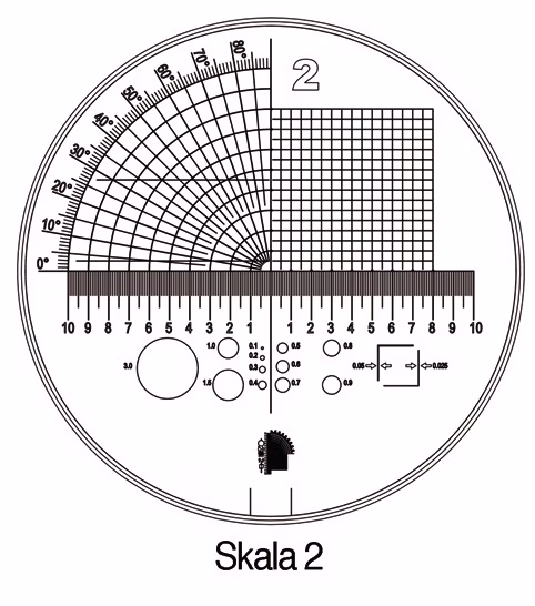 Standlupe Tech-Line Vergr. 8x Vario Skala 1,2,3,4,5 6tlg