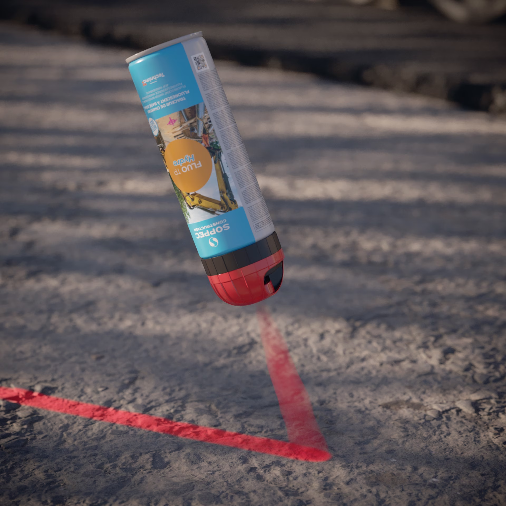 Baustellenmarkierspray Fluo TP Hydro neongrün 500ml Spraydose