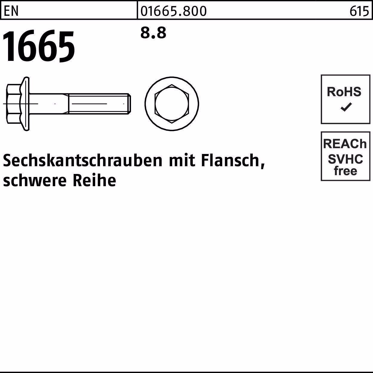 Sechskantschraube EN 1665 Flansch