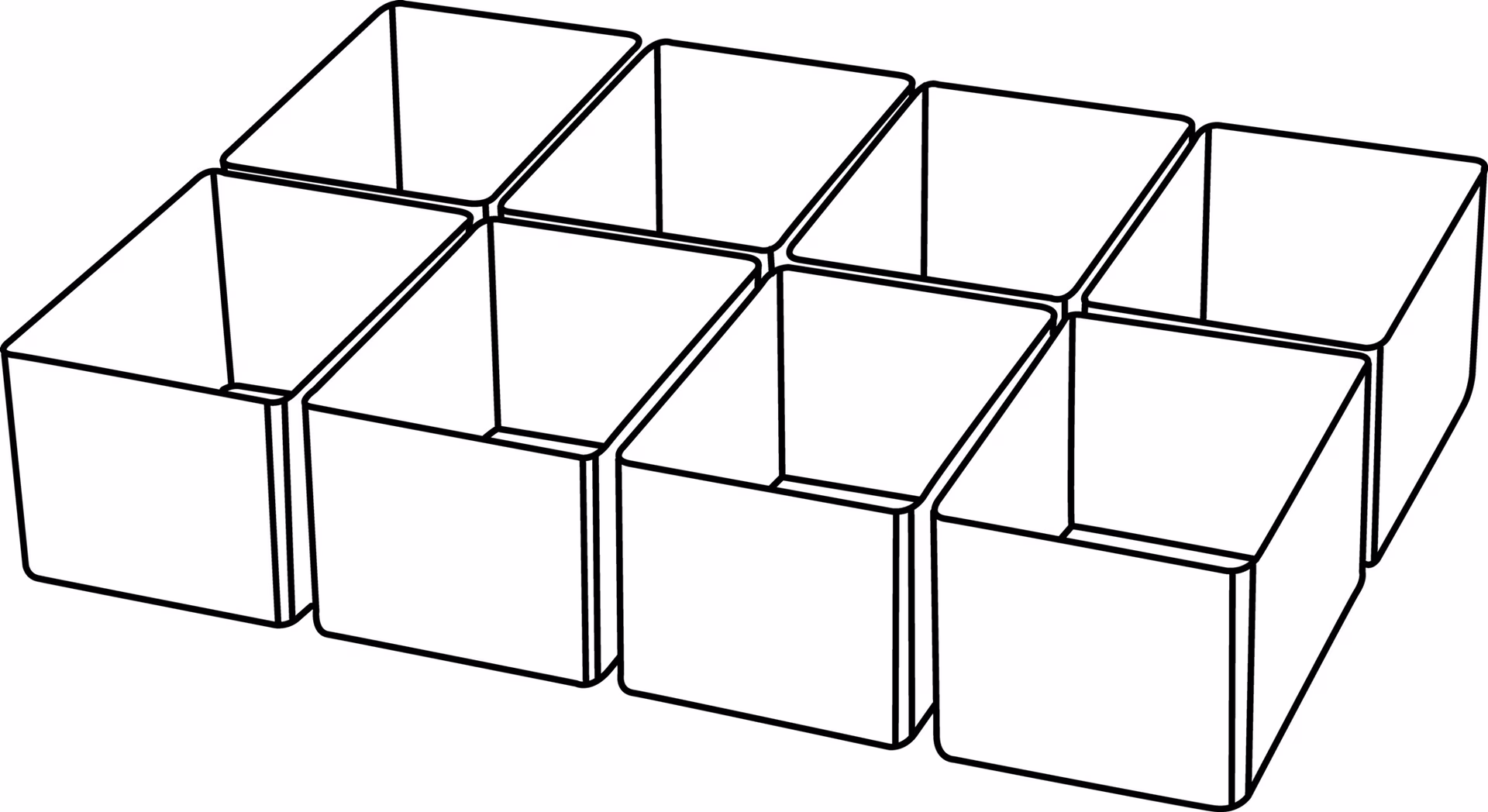 Einteilungset A 8-1 B55xT79xH47mm 8-tlg.