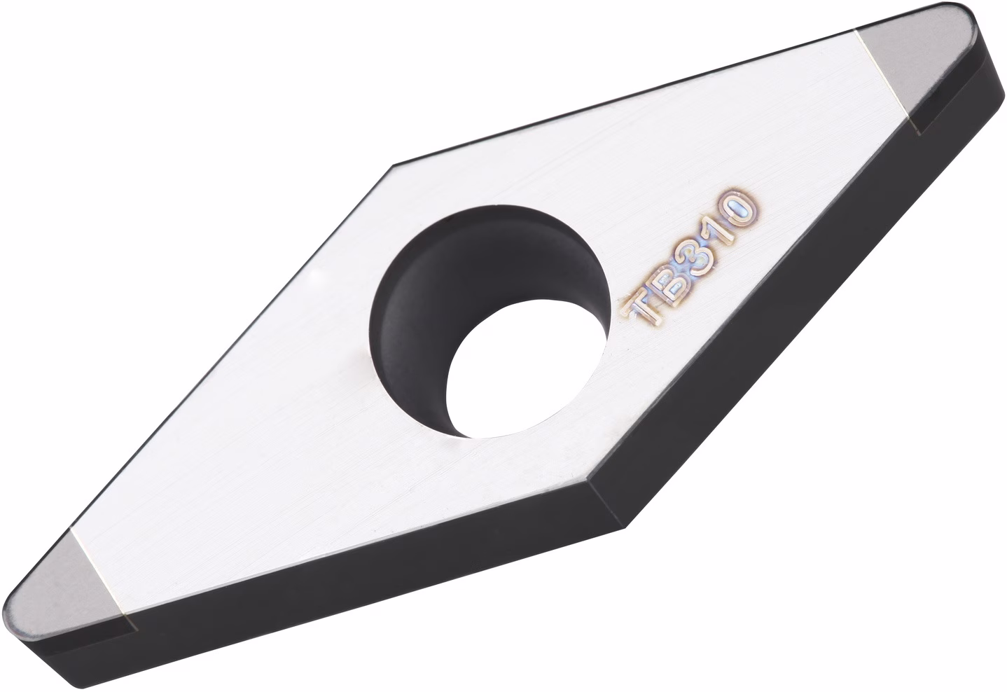 Drehwendeschneidplatte ISO VBGW D.4,5mm Farbe Silber-Schwarz