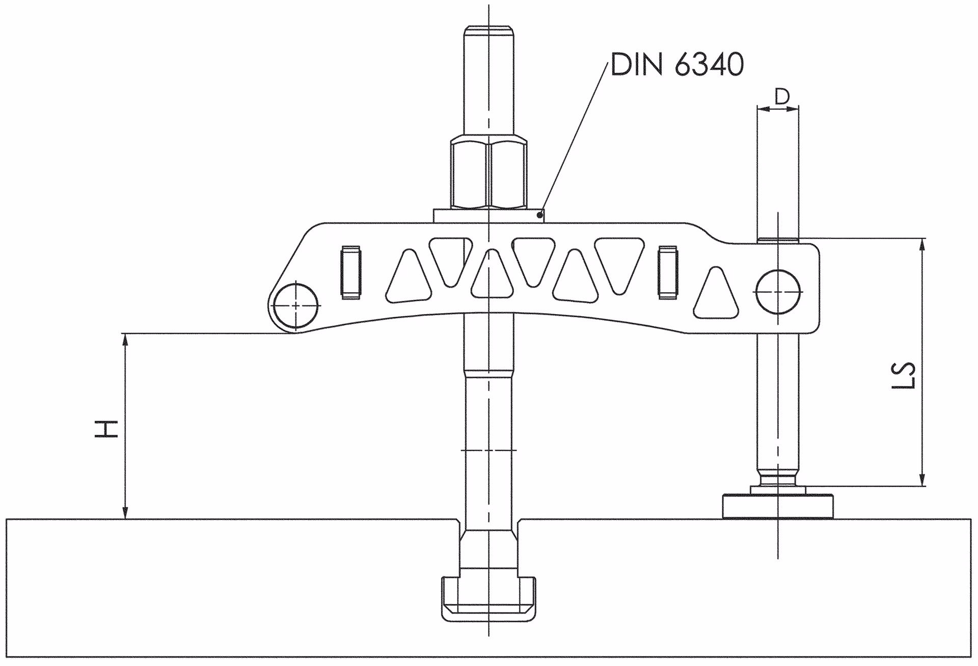 Spanneisen Nr.6311 f.T-Nut 20+22+24+28mm L.200mm
