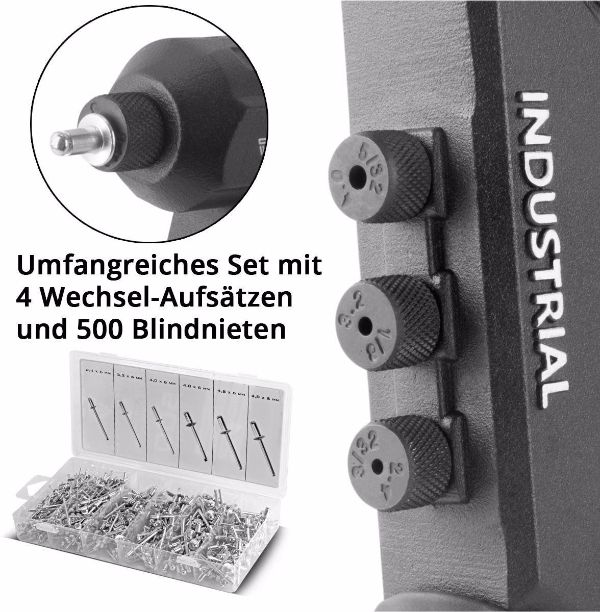 Nietzangen-Set NZ-280 ST 360Grad L.28,5cm