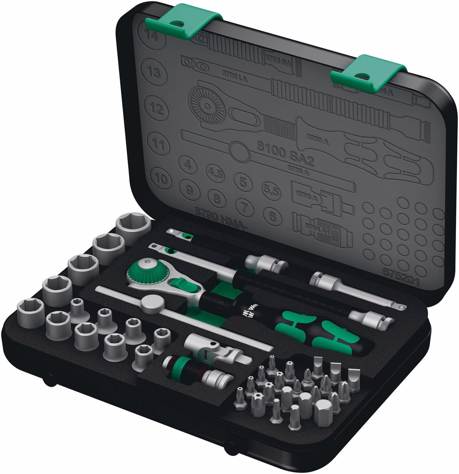 Steckschlüsselsatz Zyklop Speed 42-tlg.1/4 Zoll SW 4-14mm Z.72 6KT