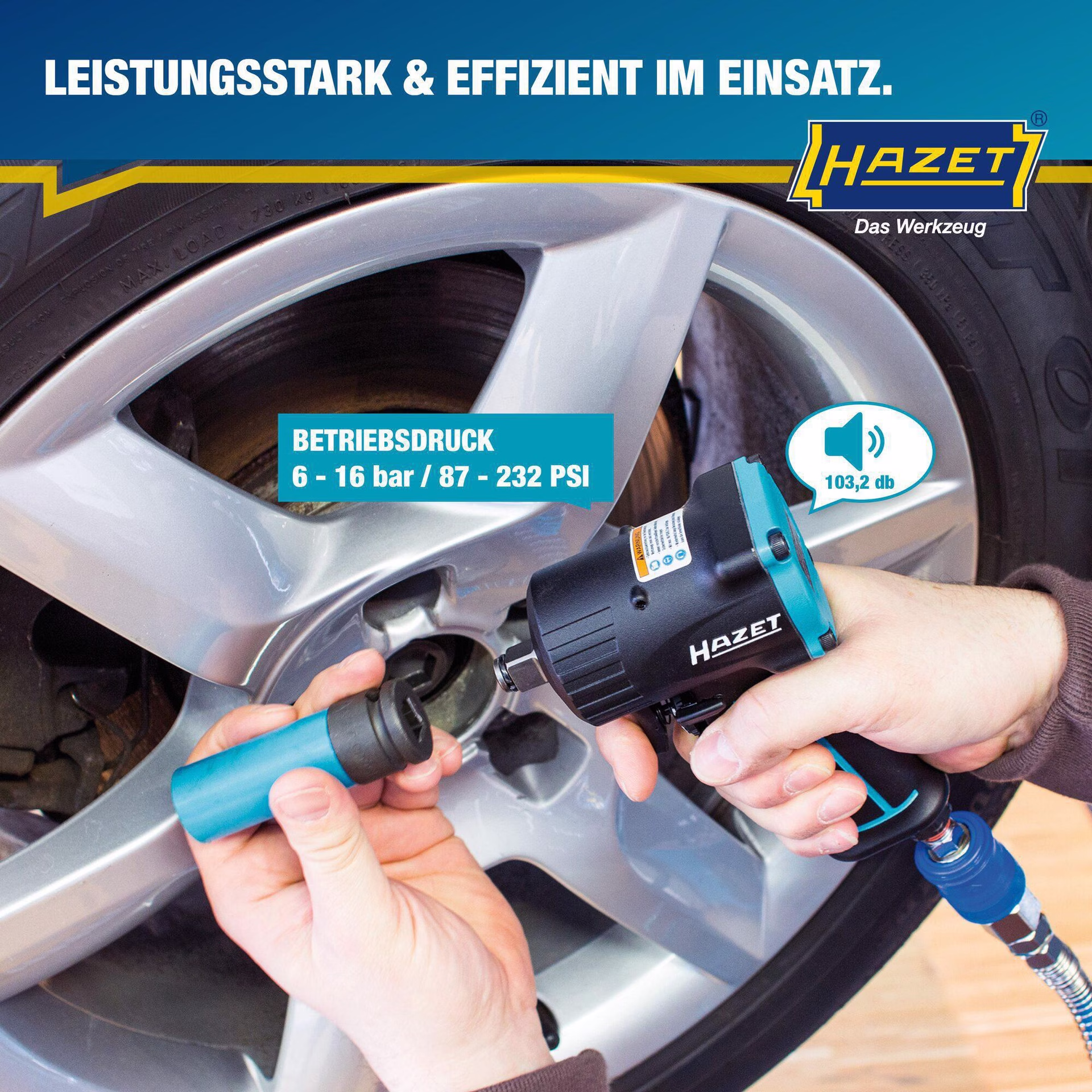 Druckluftschlagschrauber 9012M-1 12,5mm (1/2Zoll) A4-kt.678 Nm