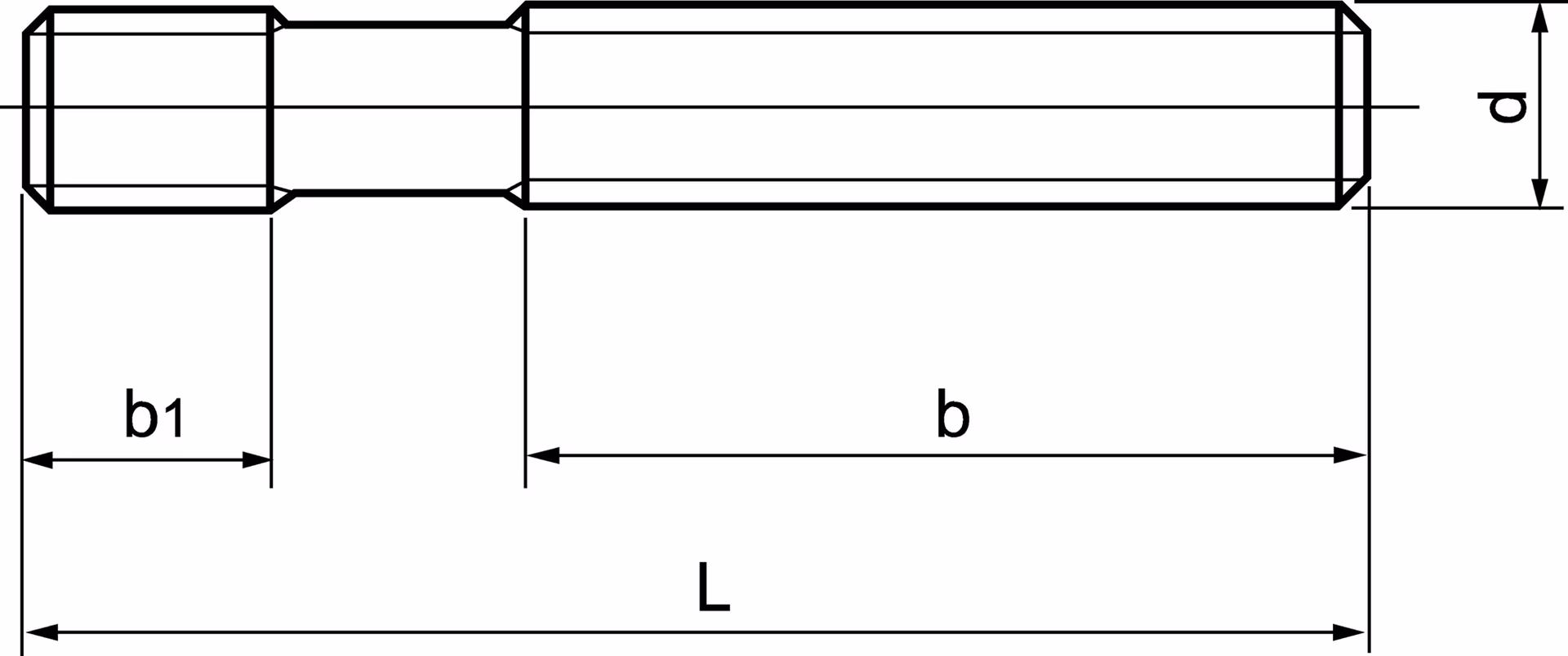 Stiftschraube DIN6379 M6x32mm vergütet auf 8.8