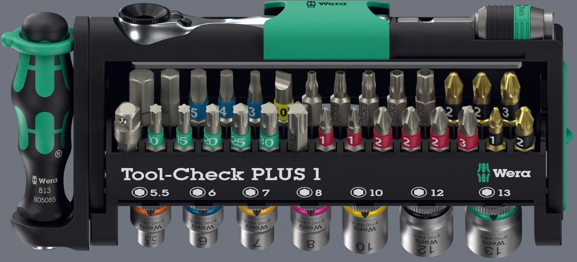 Bit-/Steckschlüsselset Tool-Check PLUS 1 39-tlg