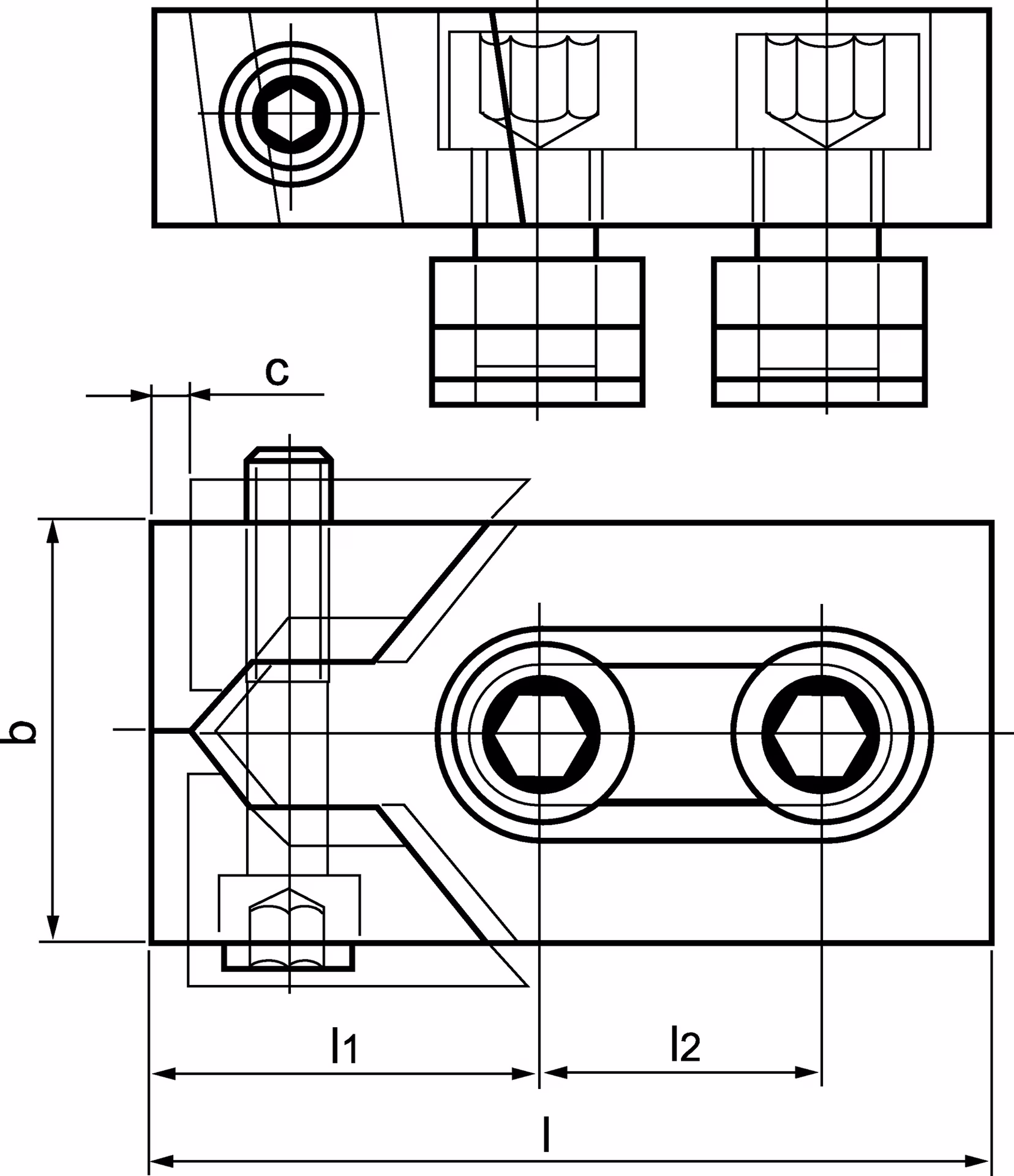 Tiefspannbacke Bulle,Nr. 6490 12mm M10