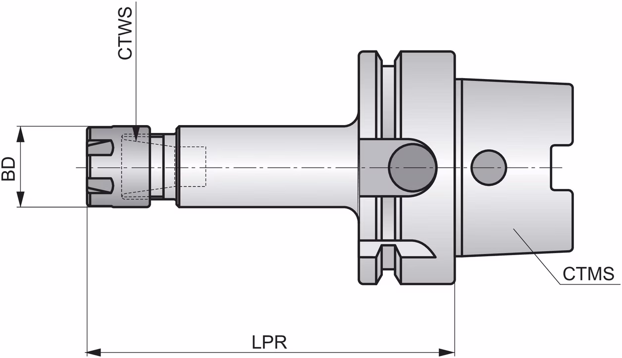 ER Mini-Spannzangenfutter ISO HSK.63A-CCM.ER16.100 D. 10mm