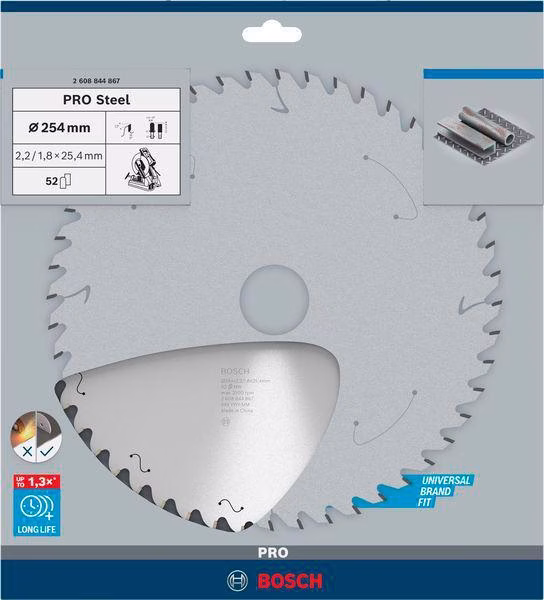Kreissägeblatt PRO Steel Form HLTCG D.254mm Bohrungs-D.25,4mm Z.52