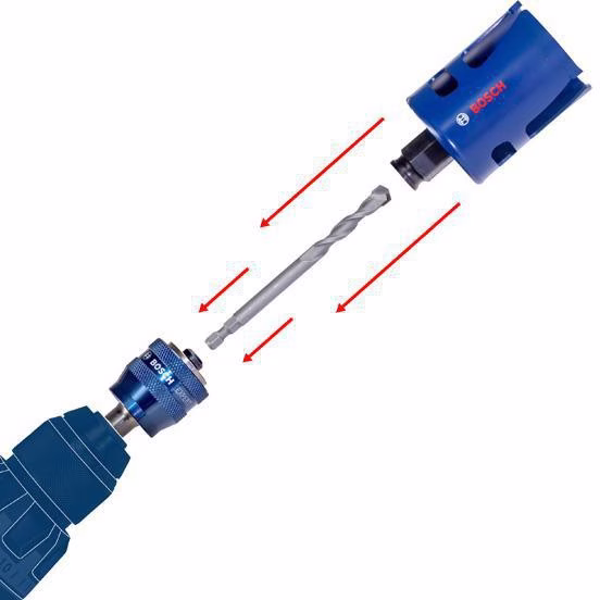Adapter EXPERT Power-Change Plus Hex 8,7mm (3/8) o.Bohrer