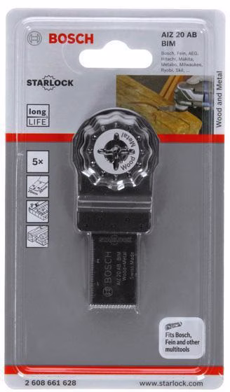 Tauchsägeblatt AIZ 20AB B.20mm Eintauch-T.30mm Starlock 5er Pk