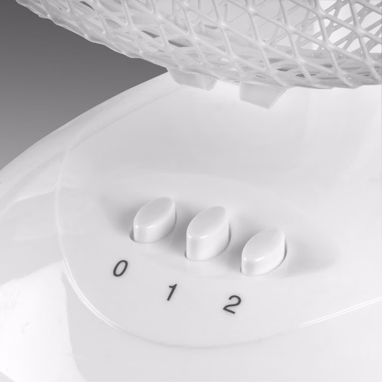 Tischventilator D.22cm H.355mm 220-240 V,50 Hz 25 W Weiß