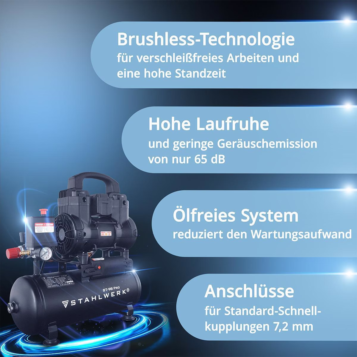 Kompressor ST-98 Pro 170l/min 8bar 9l