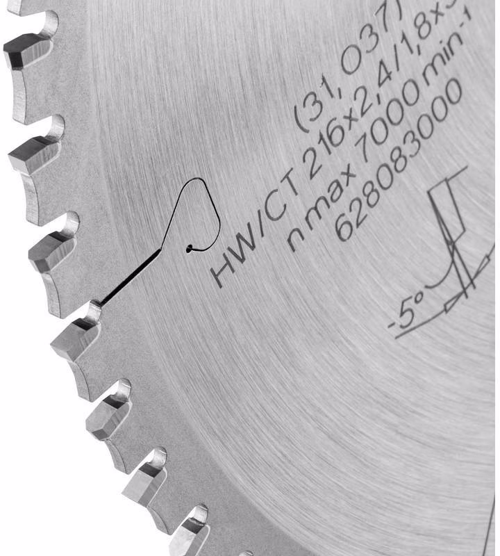 Kreissägeblatt multi cut professional HW/CT D216xB2,4x30mm 60Z. Flach-Trapezzahn