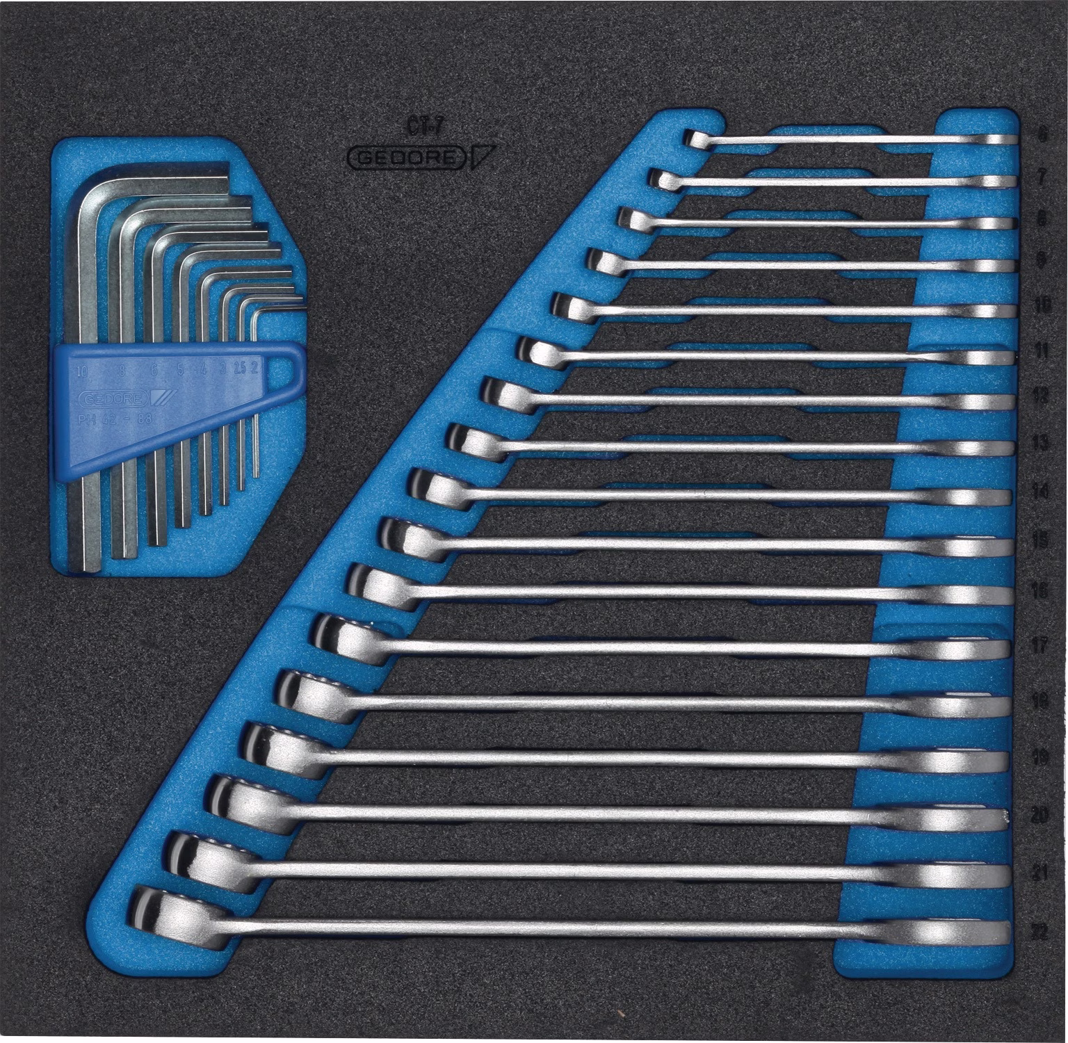 Werkzeugmodul 1500 CT2-7 25-tlg.2/3-Modul Ringmaul-/Stiftschlüssel