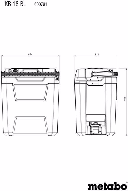 Akku-Kühlbox KB 18 BL BxTxH Inh.24l