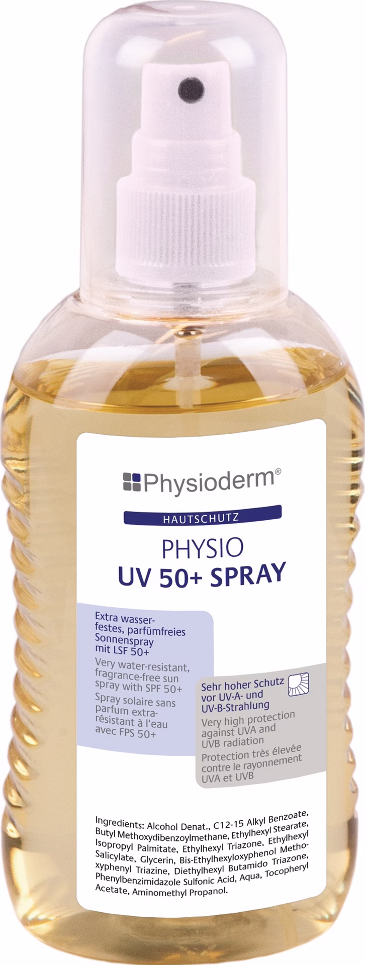 Hautschutzspray PHYSIO UV 50 SPRAY 200ml ext.wasserfest,fettfrei Pumpflasche