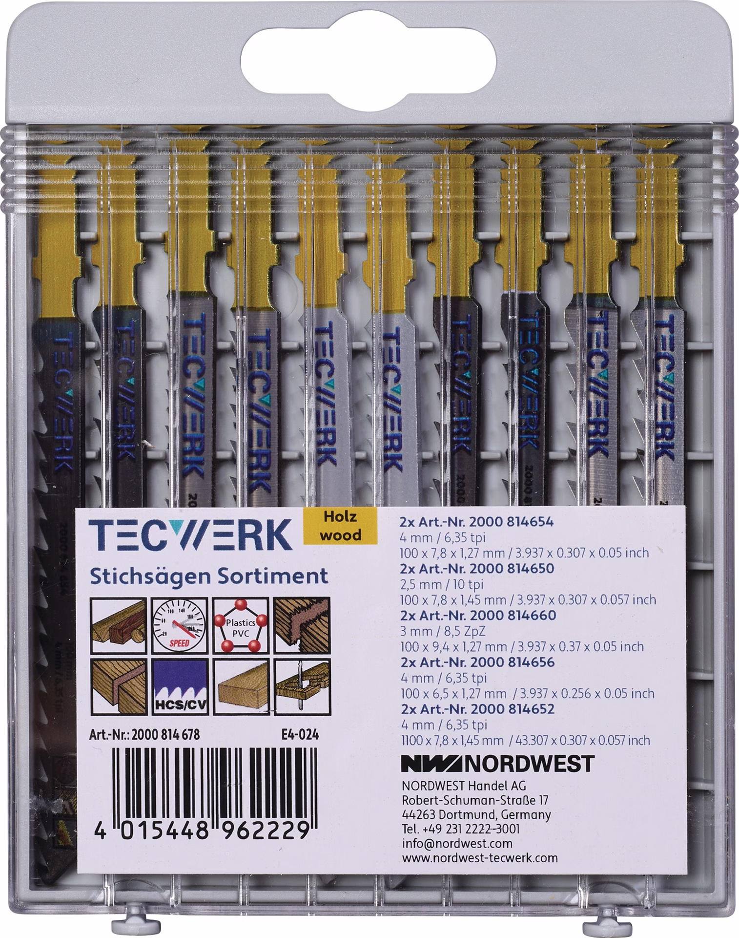 Stichsägeblattsortiment TECWERK