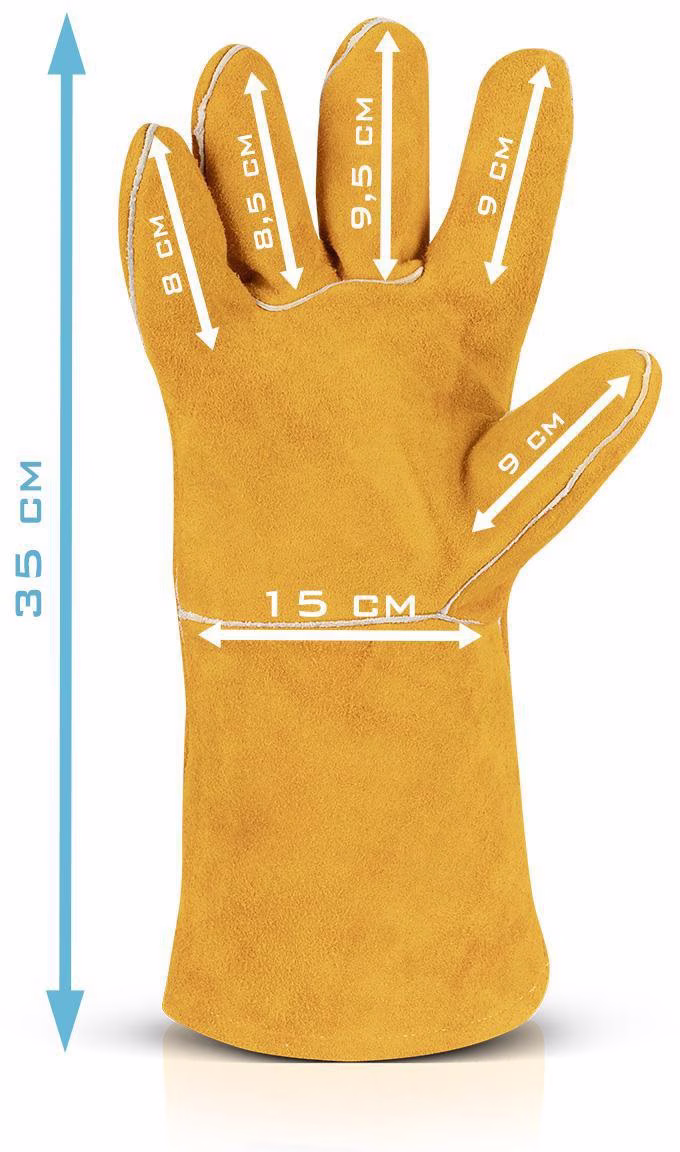Schweißerhandschuhe Gr.Einheitsgröße Gelb/Orange PSA II