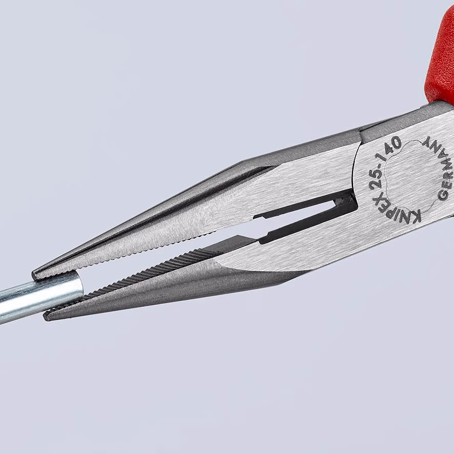 Flachrundzange L.140mm flach/rund ger.pol.Comfort-Griff