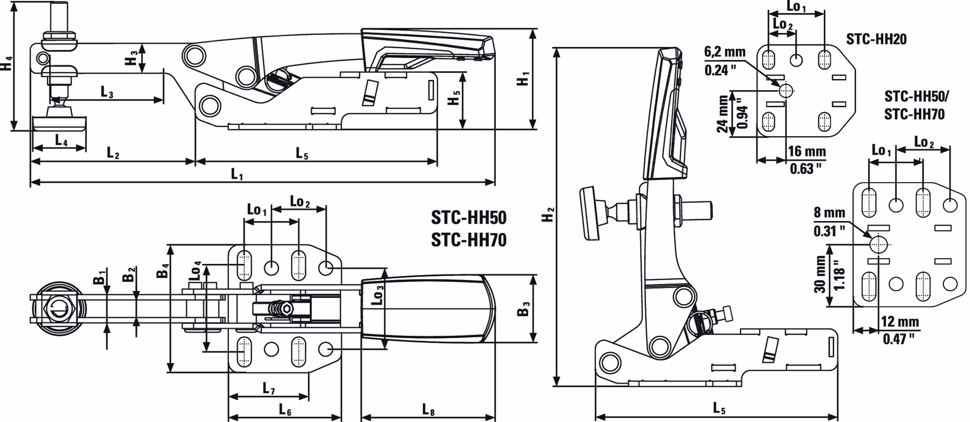 Waagrechtspanner STC-HH20 Gr.20 waagrechte Grundpl