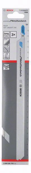 Stichsägeblatt T 1018 AFP Gesamt-L.250mm Zahnt.1,1mm BIM 3 St./Karte