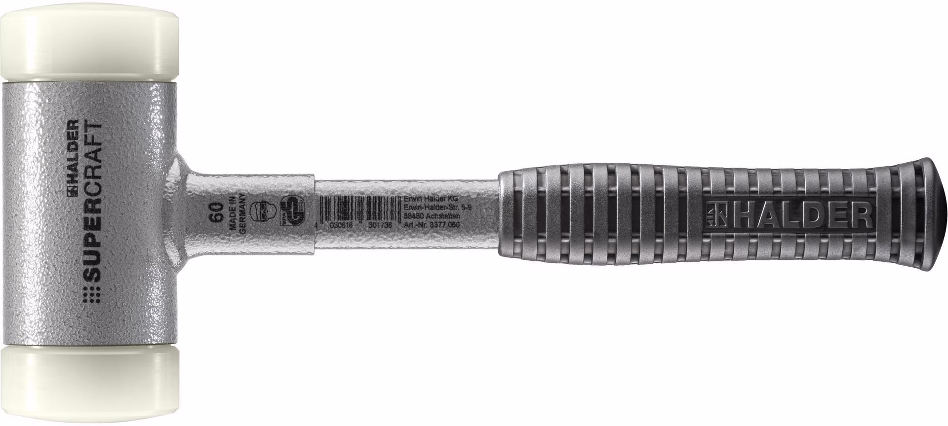 Schonhammer SUPERCRAFT L.325mm Kopf-D.60mm rückschlagfrei hart Nyl. weiß