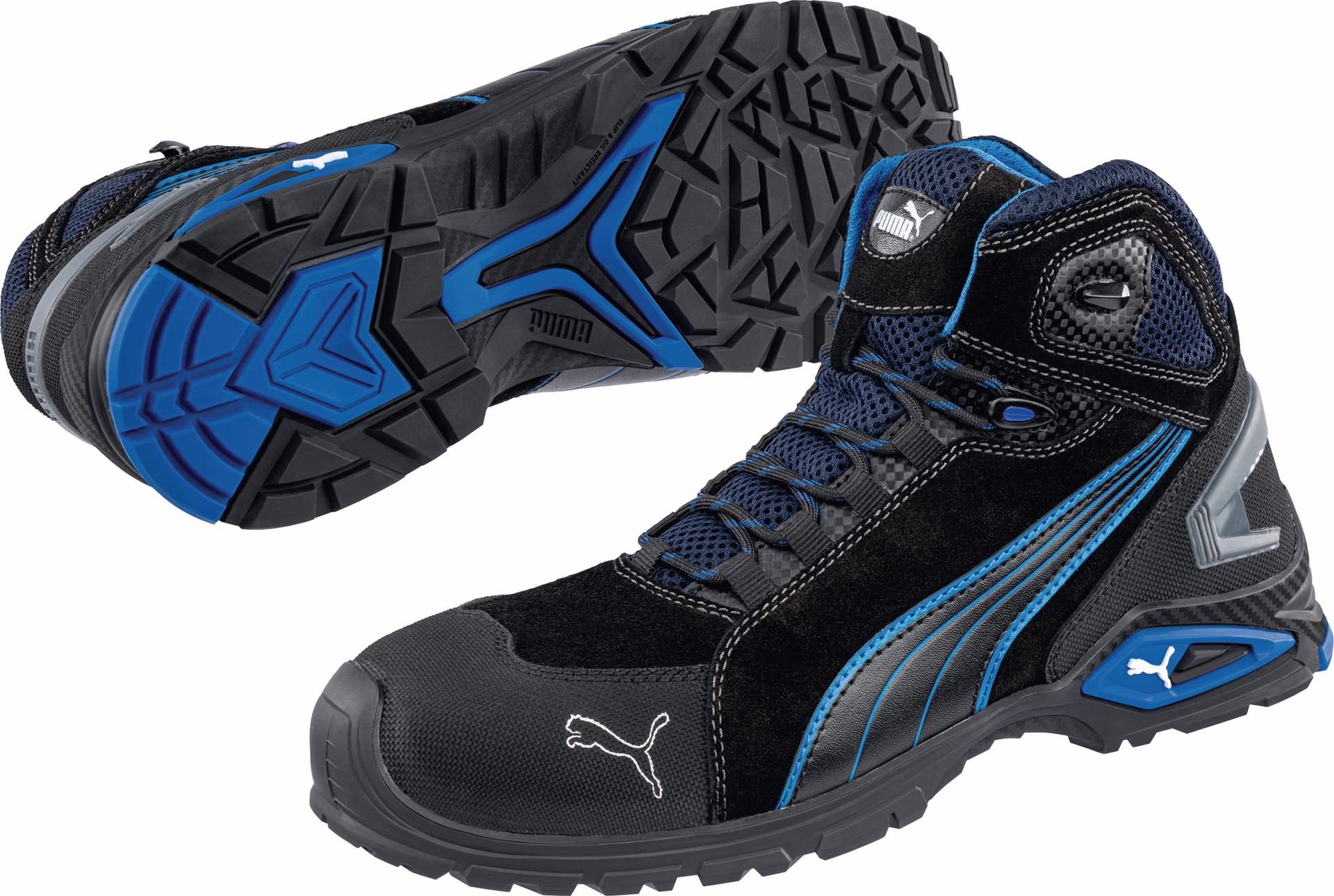 Sicherheitsstiefel Rio Black Mid W.11 schwarz/blau S3L FO SR Leder