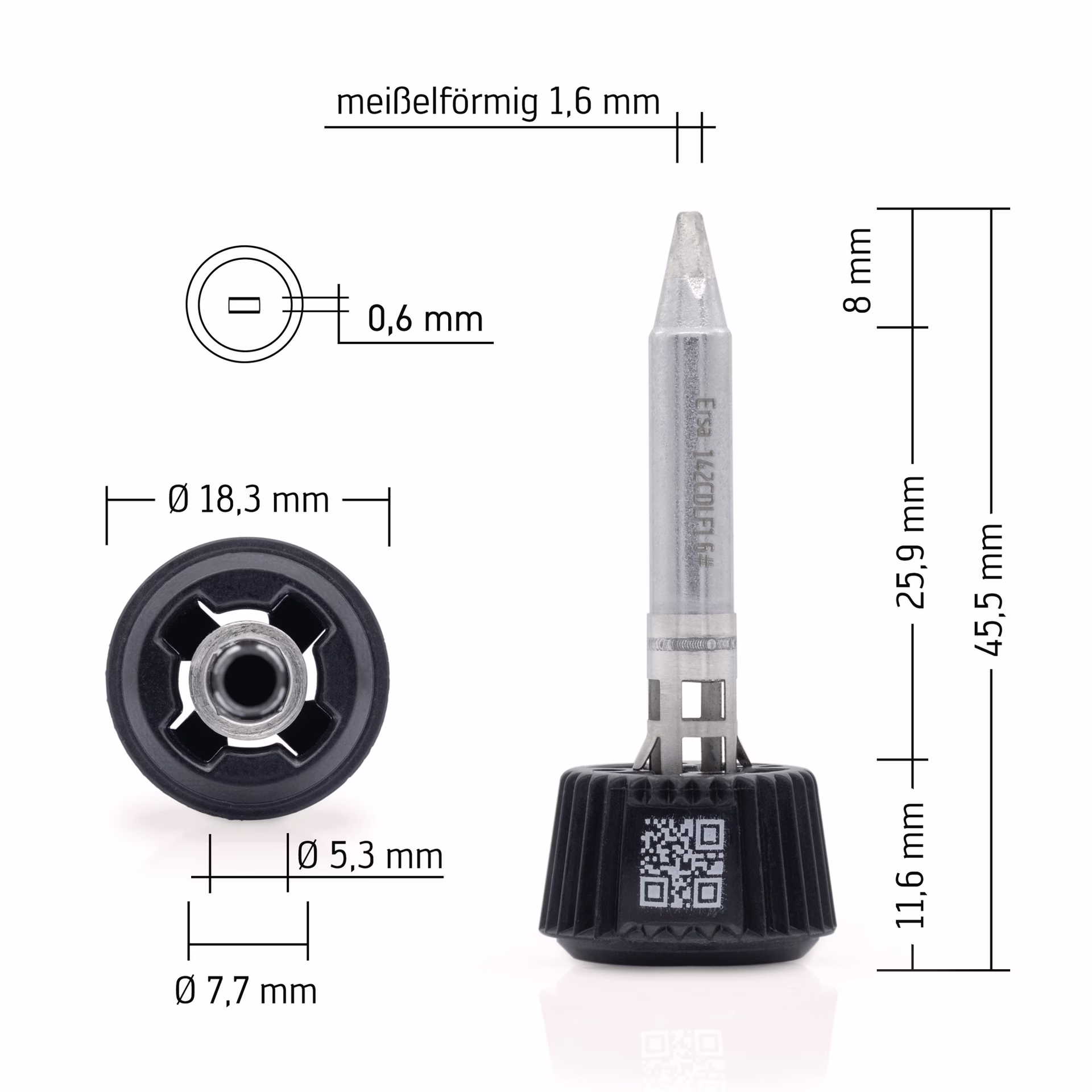 Lötspitze meißelförmig B.1,6mm 0142CDLF16/SB