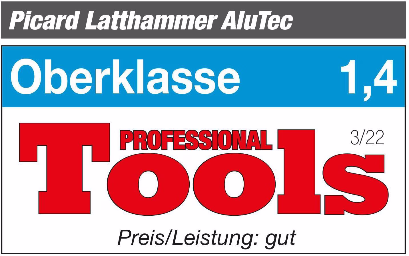 Latthammer AluTec® ähnl.DIN 7239 Kopf-G.450g m.Magnet glatt 2-Komponentenstiel