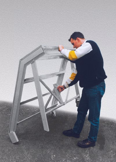 Maurertreppe Tritthöhe 0,23m Stufen-L1,15xB0,19m 29kg Alu