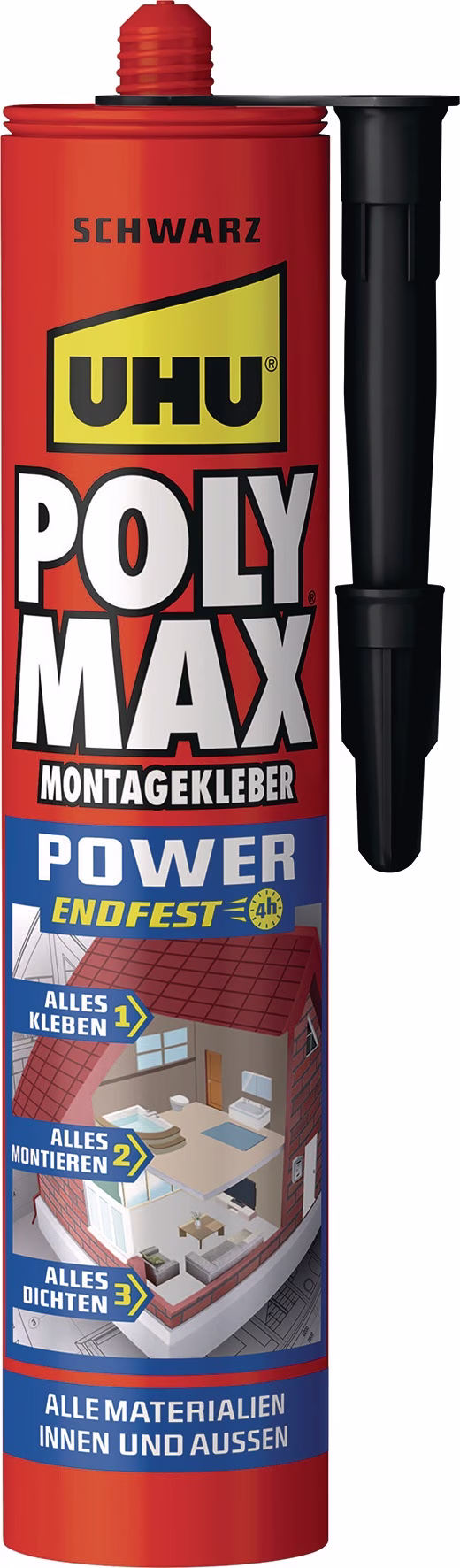 Kleb- u.Dichtstoff POLY MAX POWER schwarz 425g Kartusche