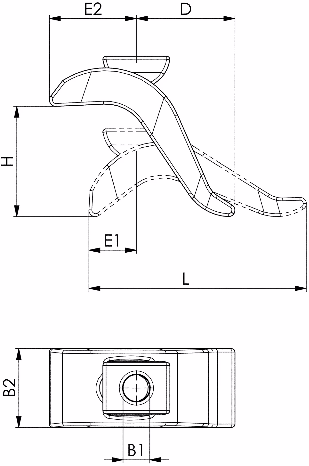 Spannpratze Nr.6321 Gr.17 f.T-Nut 12+14+16+18mm Spann-H.0-75mm
