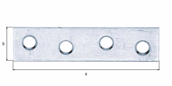 Flachverb.L.60mm B.14mm S.1,75mm STA sdmverz.Löcher 4