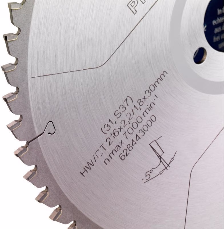 Kreissägeblatt aluminium cut professional D216x2,2/1,8xB30mm Z.58 FZ/TZ 5Gr. neg