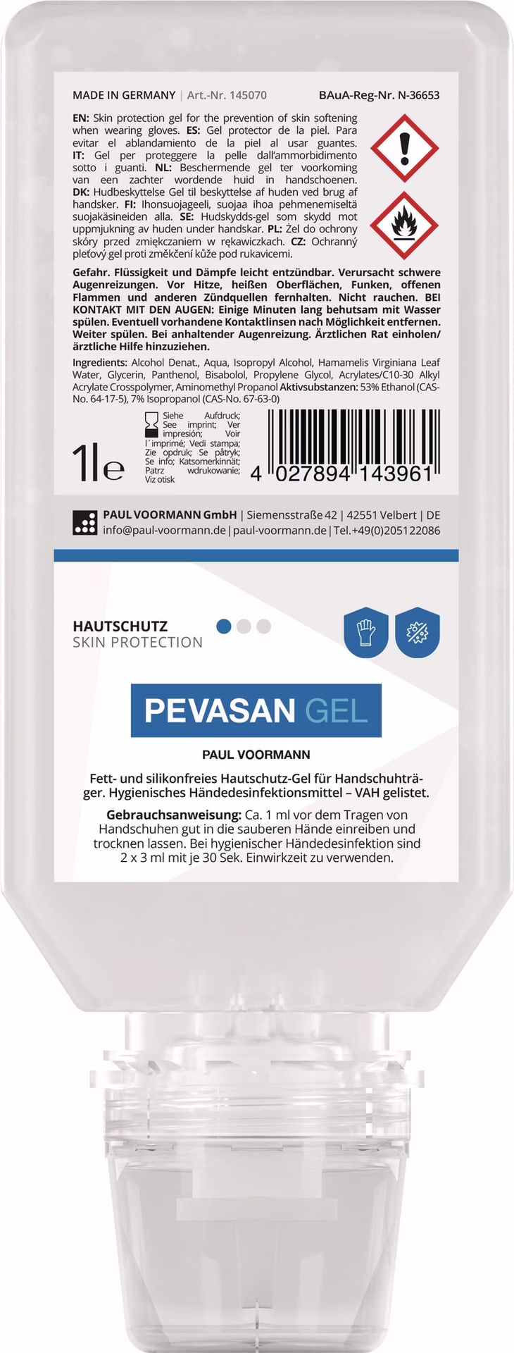 Hände-Desinfektionsmittel Pevasan Gel