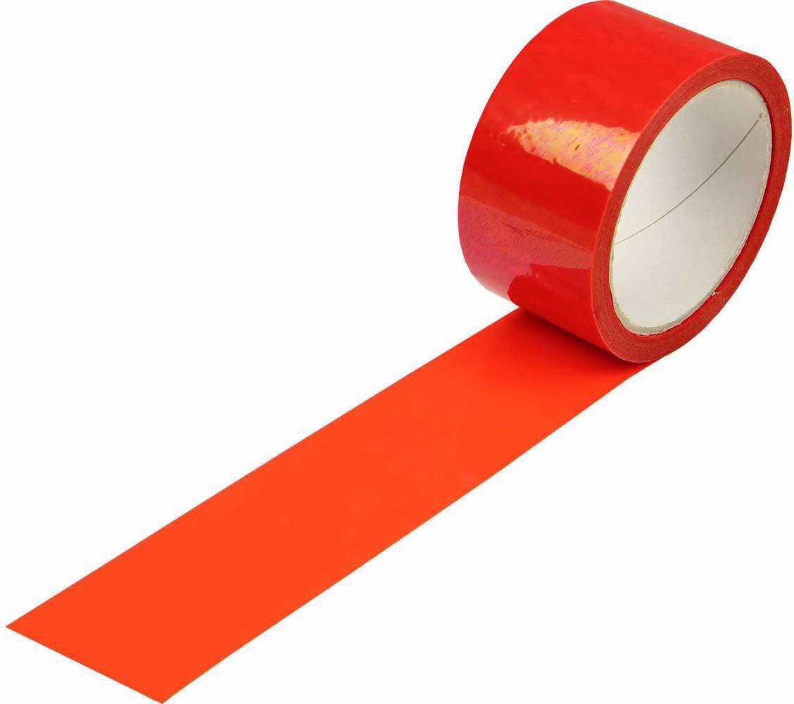 Sicherheitssiegelband Breite 50mm Länge 50m Stärke 49µ PET rot