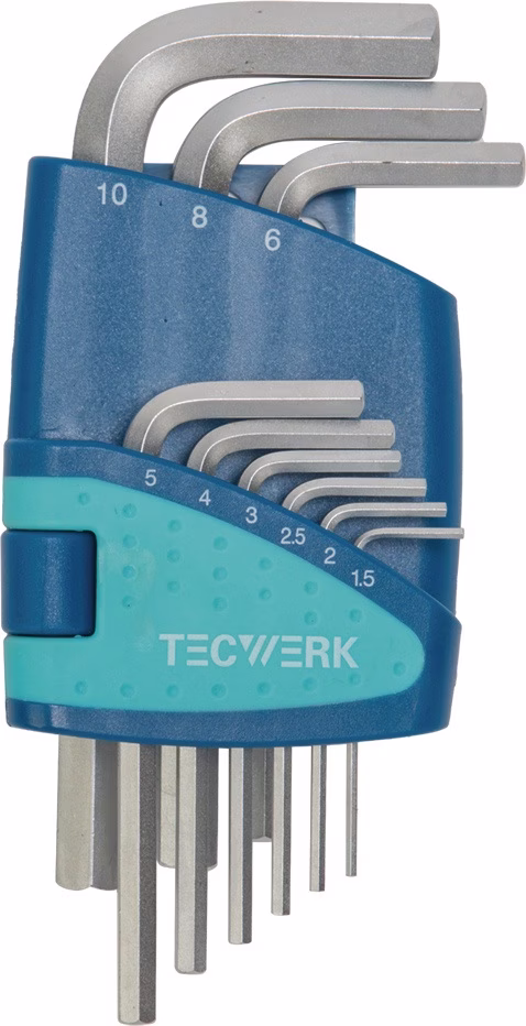 Sechskantwinkelschraubendrehersatz 9-tlg.Ku.-Halter SW 1,5-10mm kurz