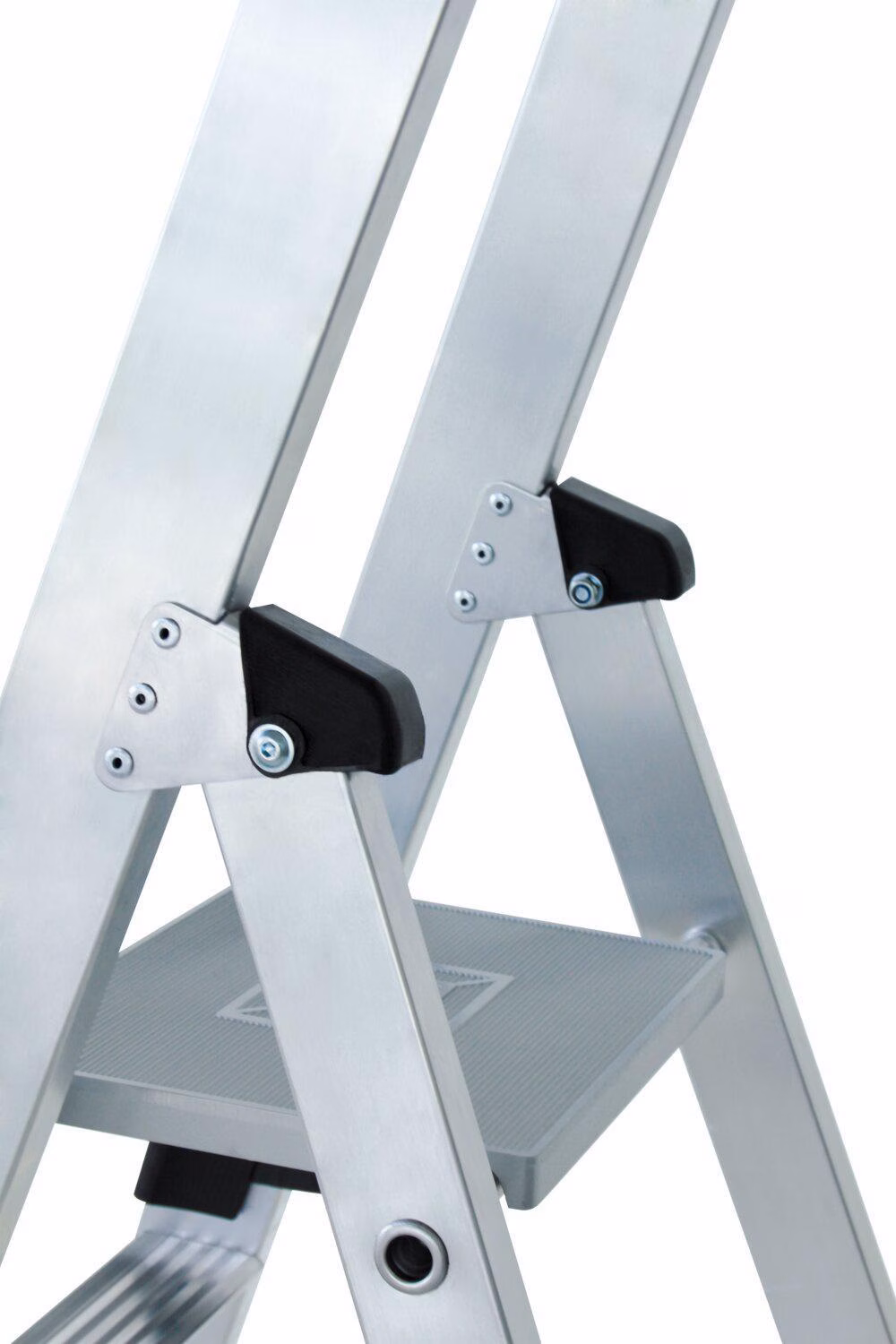 Stufenstehleiter 3 Stufen Alu.Gesamt-H.1340mm m.ergo-pad-Griffzone