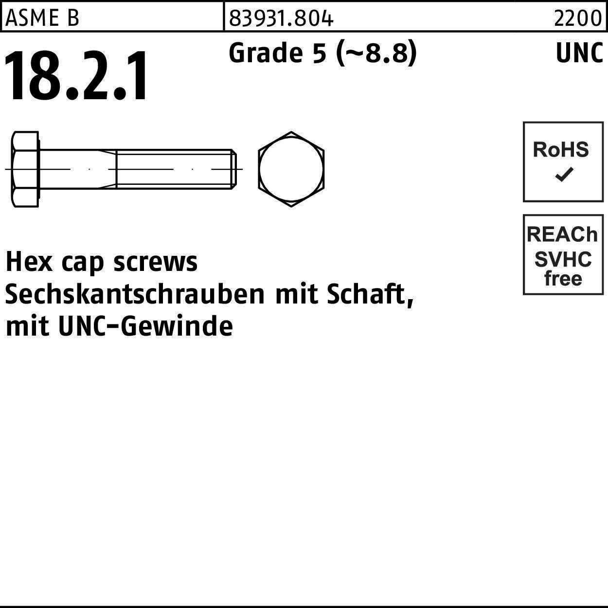 Sechskantschraube R 83931 Grade